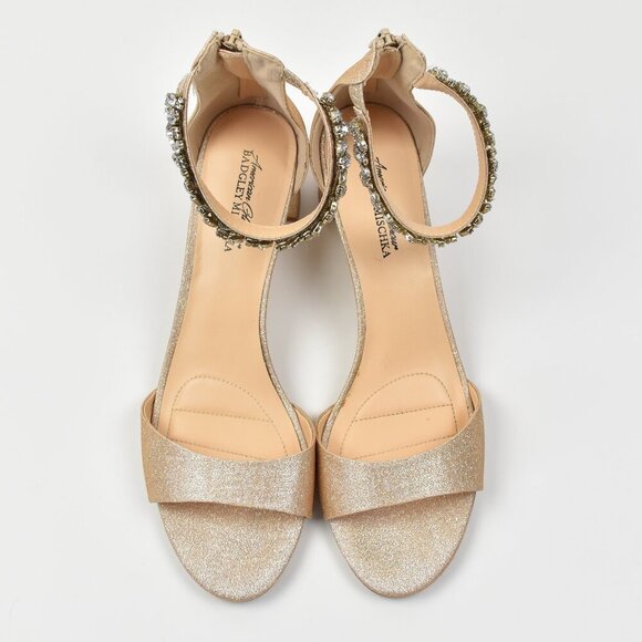 Badgley Mischka American Glamour Catalina Open Toe Block Heel - 12 - Picture 7 of 15